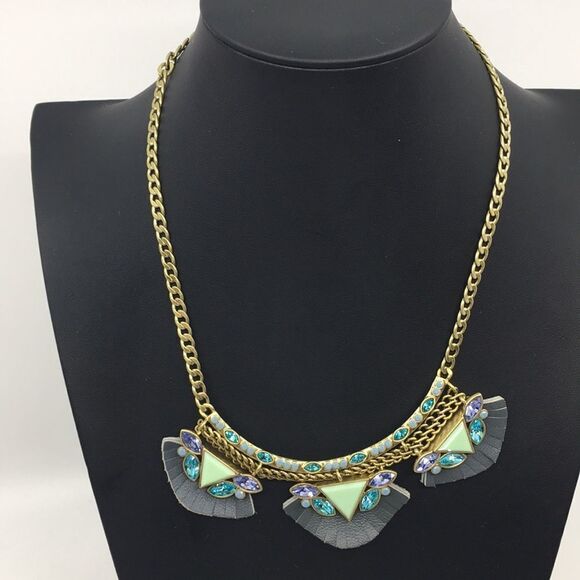 Silpada Posy Fringe Brass Crystal Necklace NWT - Picture 3 of 15